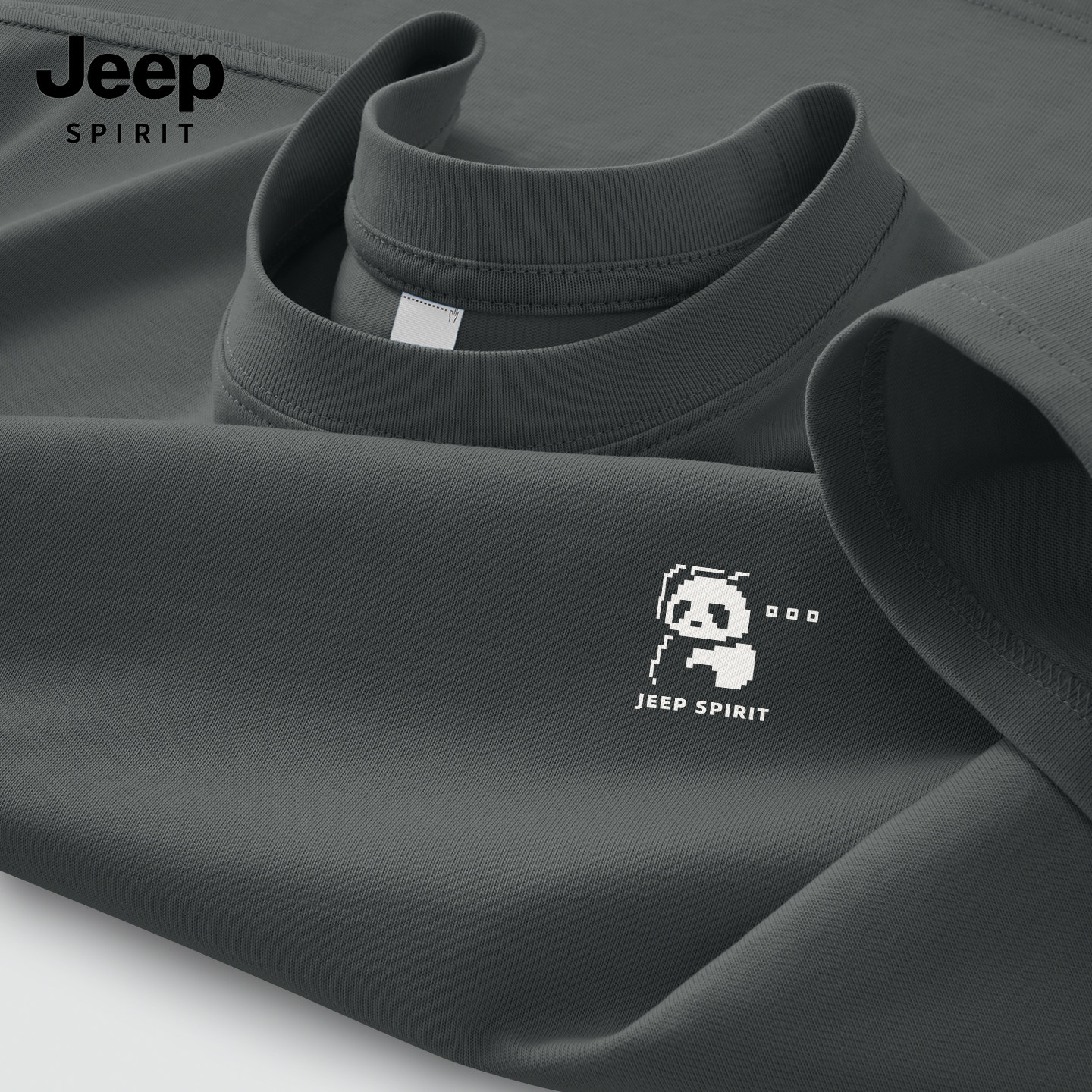 JEEP吉普纯棉短袖t恤男夏季2026新款青少年休闲宽松半袖男款上衣X