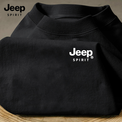 JEEP吉普夏季纯棉短袖男士T恤