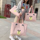 卡通小熊手提旅行包女短途旅游行李包大容量可爱收纳袋防水待产包