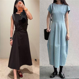 【羊家】两个款！C*S 腰部扭结连衣裙+蓝色花苞连衣裙 女