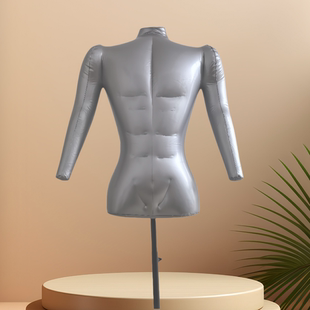 男半身人台模型塑料假人体充气服装模特道具橱窗衣服展示拍照架