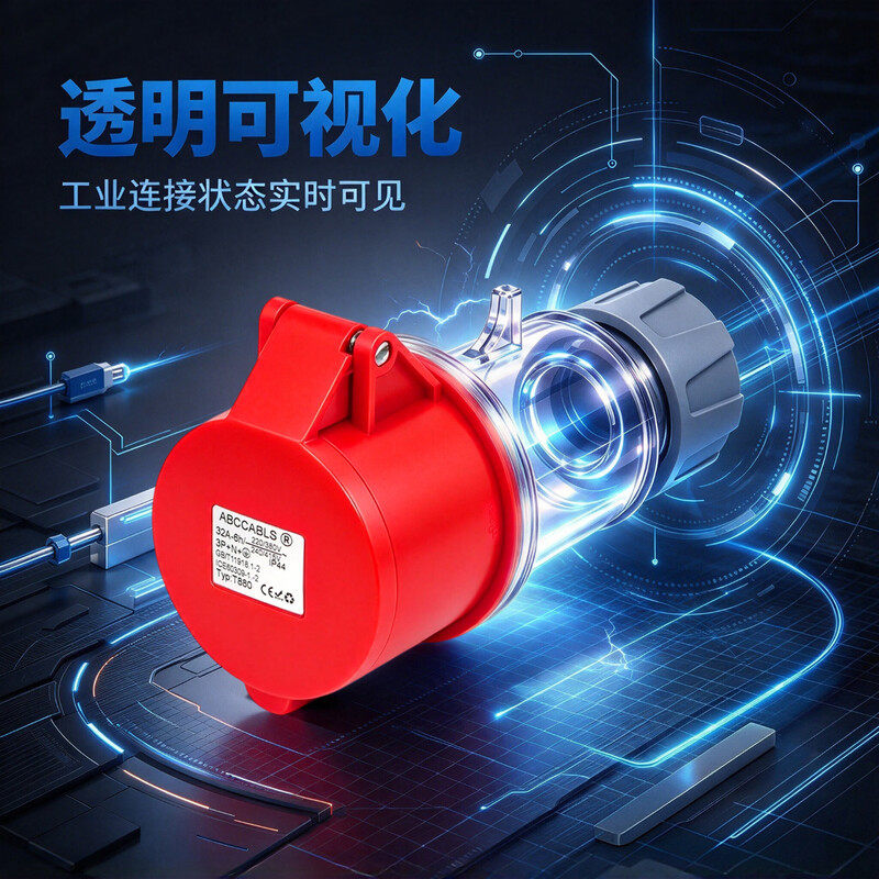 金三湖32A五芯连接器舞台配件透明款32A5芯防爆防水工业插头IP44