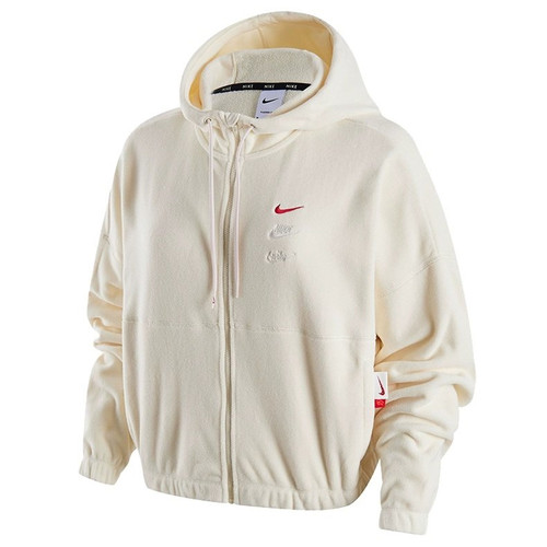 Nike 龙年限定系列女士开襟摇粒绒保暖连帽外套 FZ6387-113