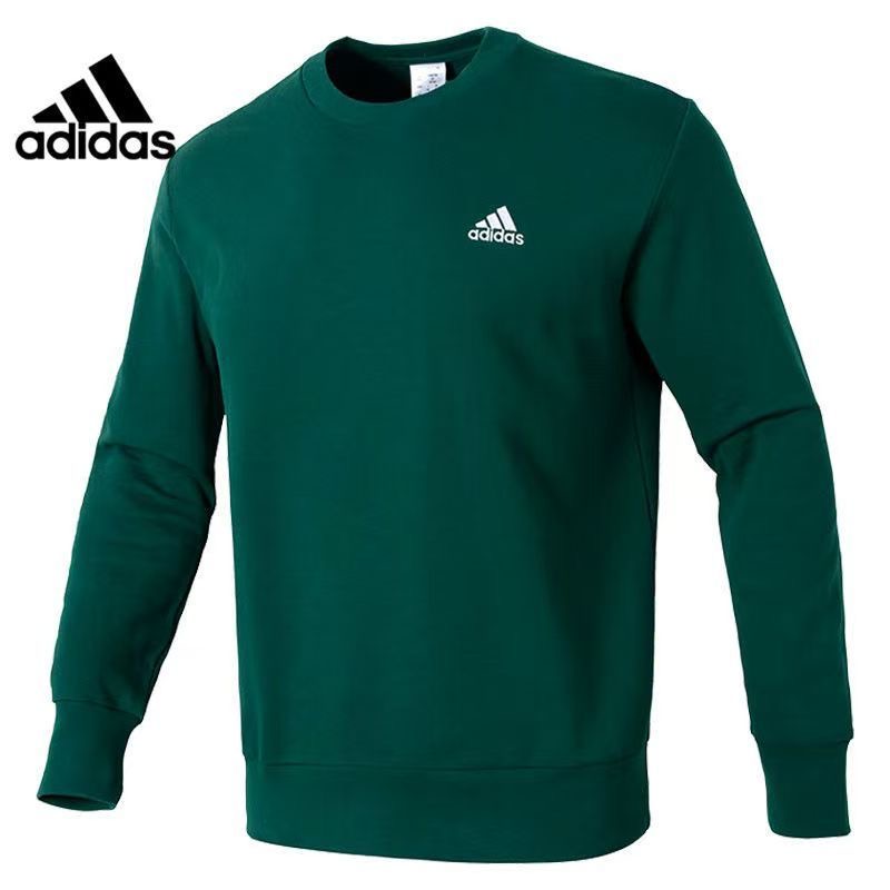 adidas 字母印花圆领休闲宽松卫衣男款IS1320