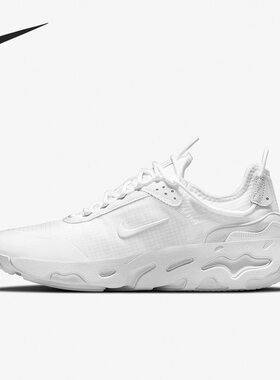 Nike React Live 轻盈回弹缓震透气低帮跑步鞋男款 白CV1772-101