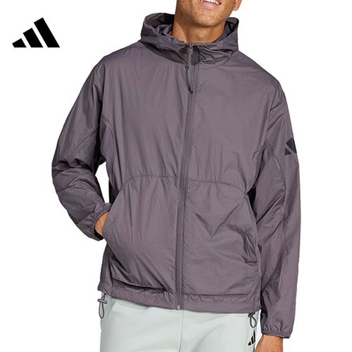 adidas 运动休闲舒适百搭连帽男子夹克外套 JF3292