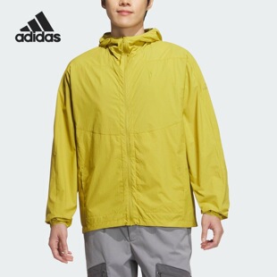 adidas 时尚舒适百搭连帽男子夹克外套 JZ8402