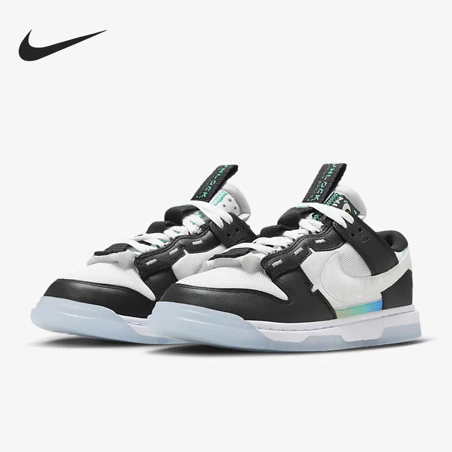 Nike Air Dunk Jumbo 解构3M反光熊猫低帮板鞋男款 FJ7067-114