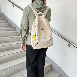 高颜值大容量书包初中女生日系ins风简约双肩包高中生大学生背包