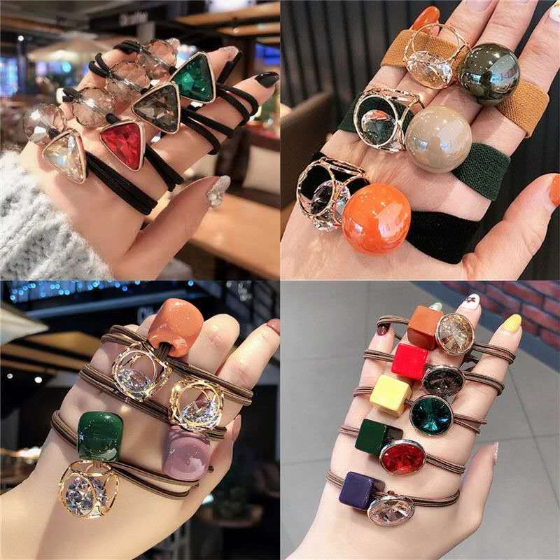 钻石方块皮筋扎头发绳2020新品