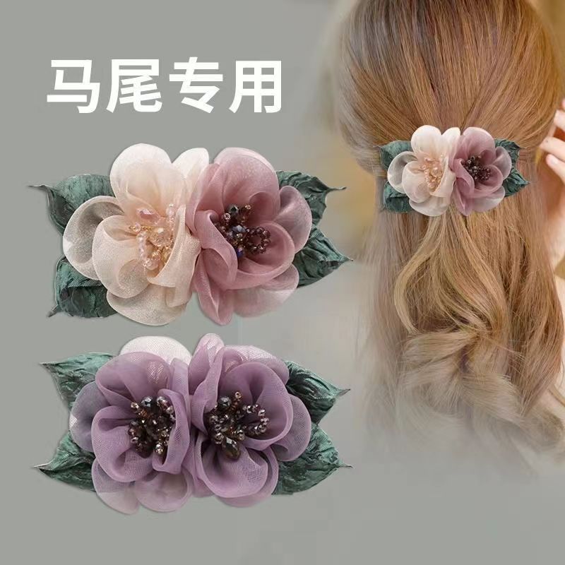花朵头饰发夹弹簧夹发夹头饰