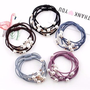 韩版发圈发绳头饰小清新成人发饰女小皮筋扎头发黑色橡皮筋头绳