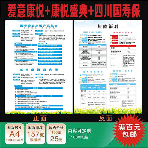 中国人寿保险国寿爱意康悦四川国寿保康悦盛典彩页宣传单广告海报