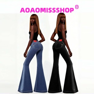 牛仔大喇叭长裤 AOAOMISSSHOP鳌鳌家 Style Street 2026早春 欧美