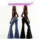 欧美 Street Style AOAOMISSSHOP鳌鳌家 牛仔大喇叭长裤 2026早春