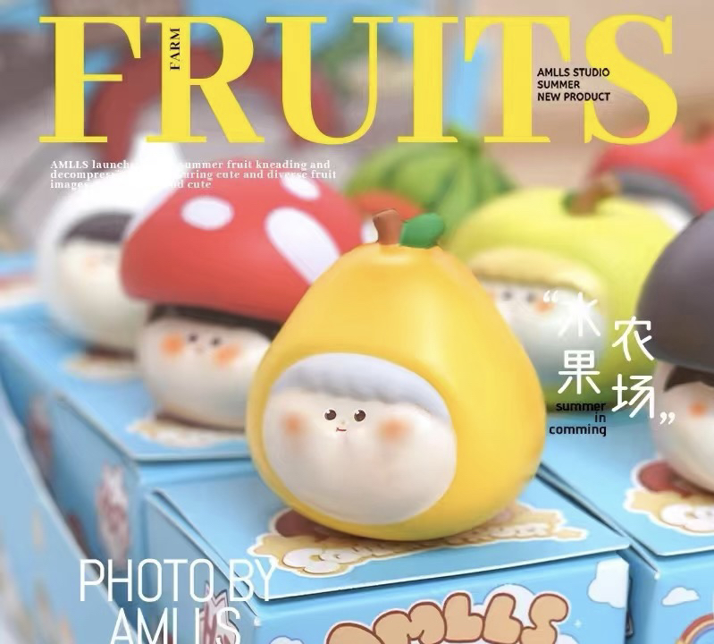 阿玛莉莉丝农场捏捏乐盲盒慢回弹解压减压玩具可爱水果头摆件