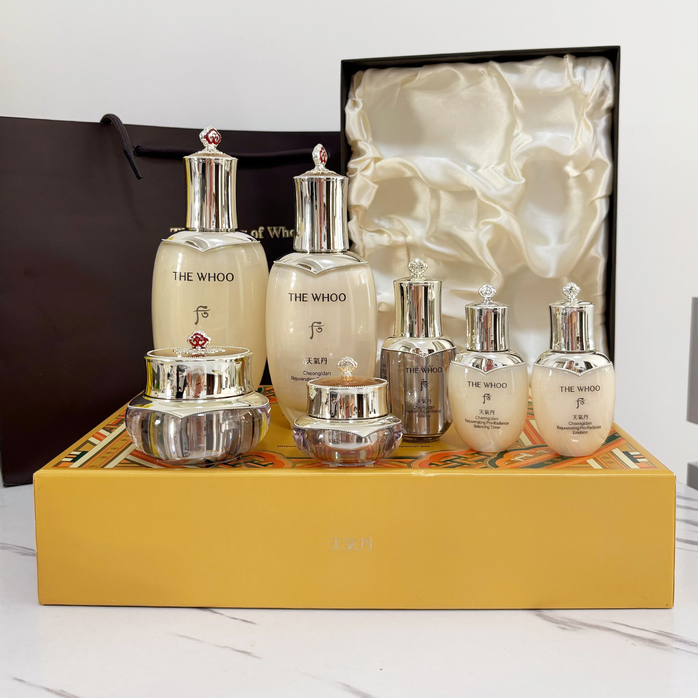 韩国whoo后天气丹PRO水乳面霜三件套保湿润养紧致弹润淡纹礼盒套