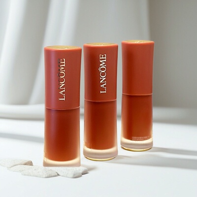 兰蔻275菁纯哑光唇釉蜜桃奶茶色