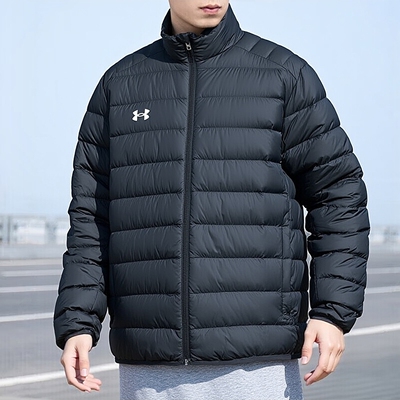UA安德玛保暖鸭绒羽绒服正品25冬季新款男女防风短款立领情侣外套