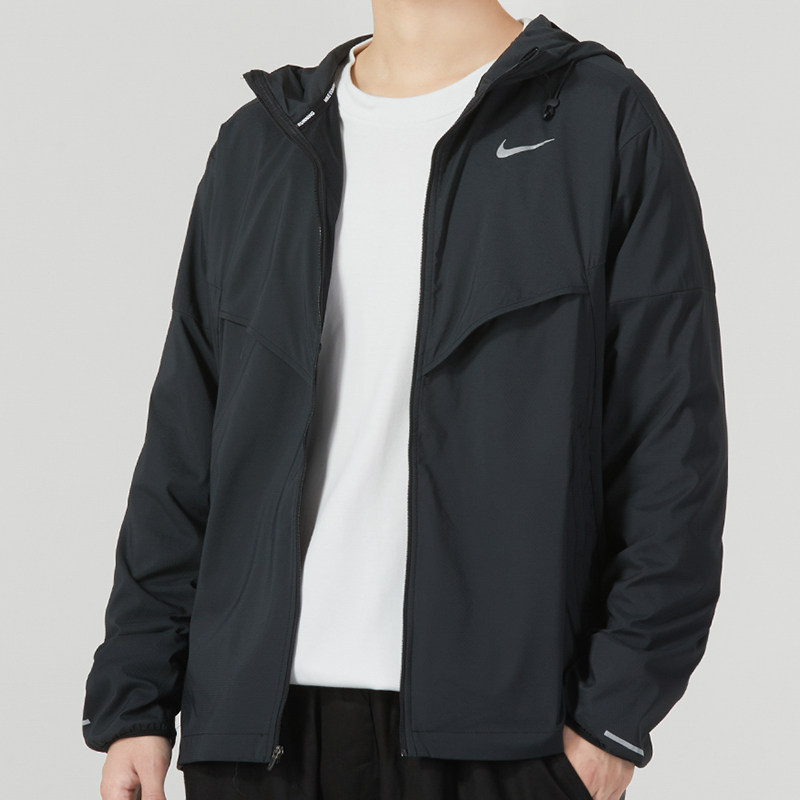 nike耐克连帽防风夹克男装2024春季新款运动服宽松开衫外套fb7541
