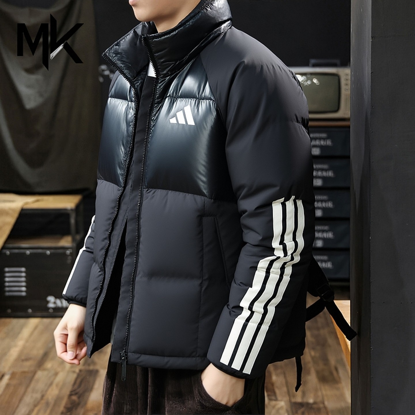 adidas阿迪达斯短款鸭绒羽绒服男2025冬季新款保暖舒适外套JG5923
