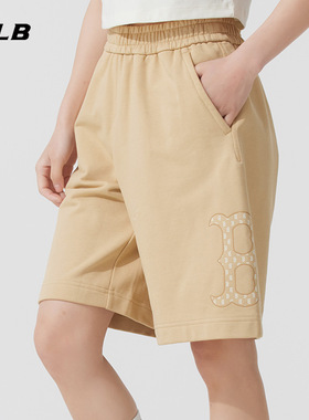 MLB官方男女裤子2025冬季新款针织短裤宽松运动裤五分裤3ASPM0253