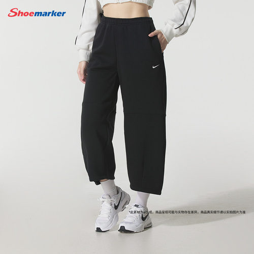 NIKE耐克加绒保暖长裤女裤2025新款宽松运动裤阔腿裤休闲裤IM7475