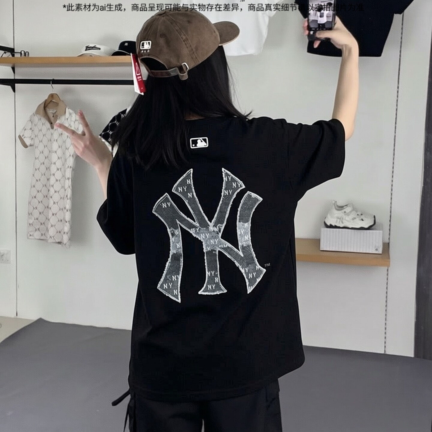 MLB官方正品男女装休闲T恤2026春季新款复古时尚情侣透气运动短袖图片