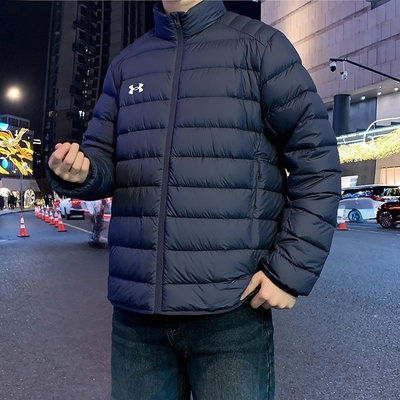 UA安德玛官方正品男女情侣款运动服立领休闲服保暖90绒轻薄羽绒服