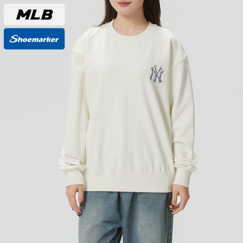 MLB大标圆领卫衣男女装2026春季新款休闲套头衫运动服潮3AMTM0961
