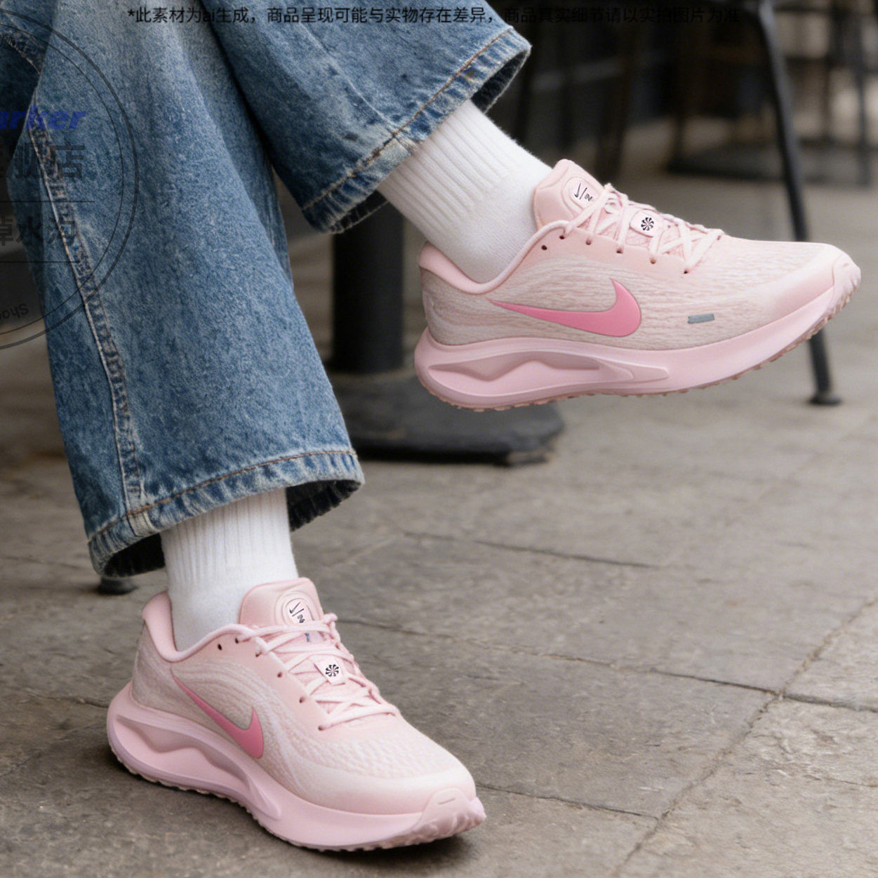 耐克正品女鞋2026新款粉色休闲鞋网面透气跑步鞋NIKE休闲运动鞋女