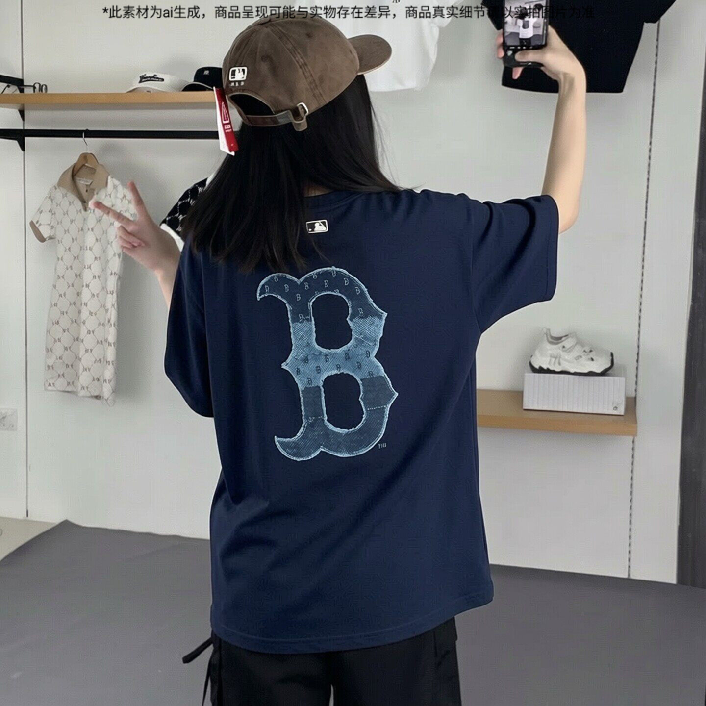 MLB官方正品男女装26新款透气休闲T恤情侣运动复古短袖3ATSM0663图片