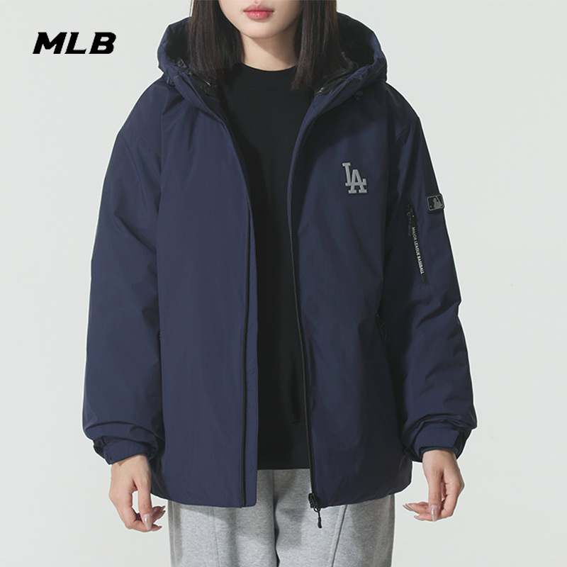 MLB情侣保暖羽绒服2025冬季新款男女装宽松运动服外套3ADJB0156