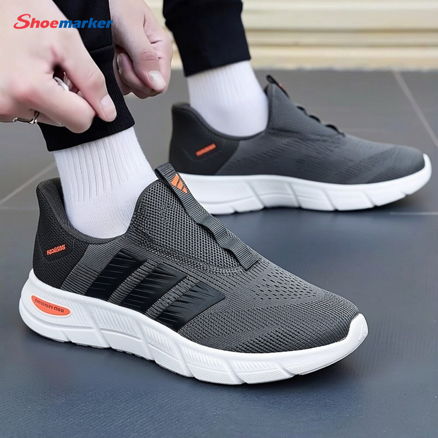 adidas阿迪达斯运动鞋一脚蹬穿脱男鞋正品2026夏季新款透气休闲鞋