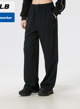 MLB针织长裤2026新款男女裤子宽松直筒裤NY黑色运动裤3APTB0261