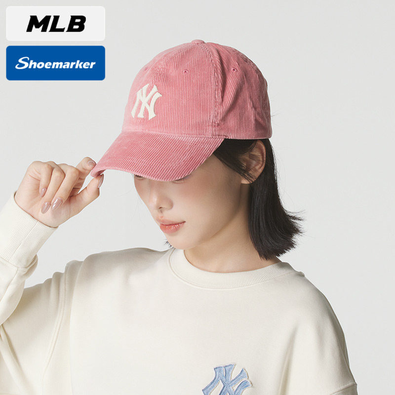 MLB官方户外运动帽男女帽子2025新款粉色棒球帽鸭舌帽3ACPWC156