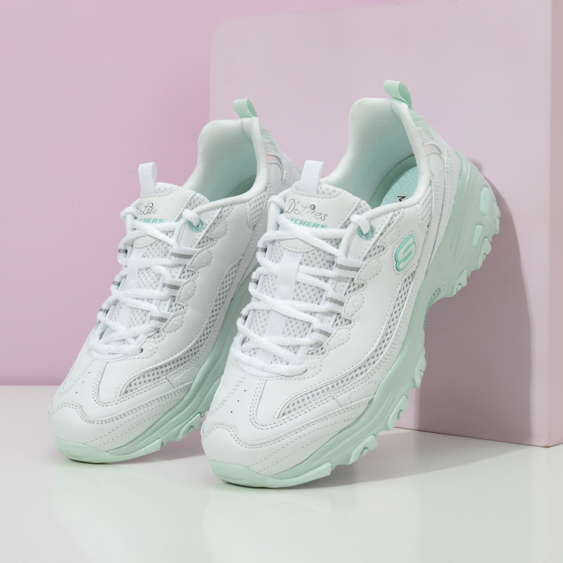 斯凯奇女鞋秋季新款雪糕熊官网熊猫鞋厚底老爹鞋休闲鞋透气运动鞋