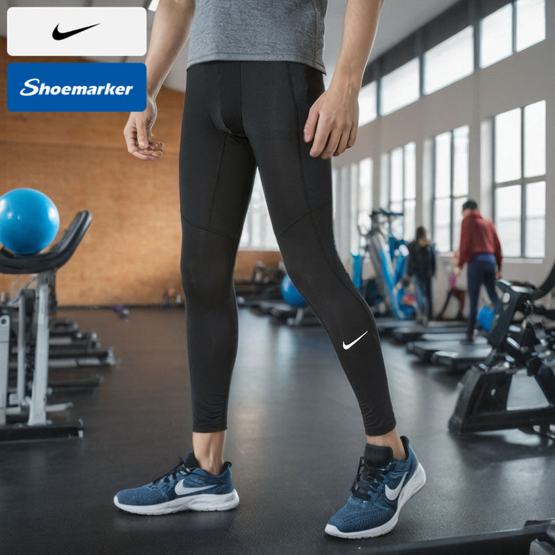 NIKE耐克紧身裤pro九分篮球训练裤弹力透气跑步运动打底七分裤男
