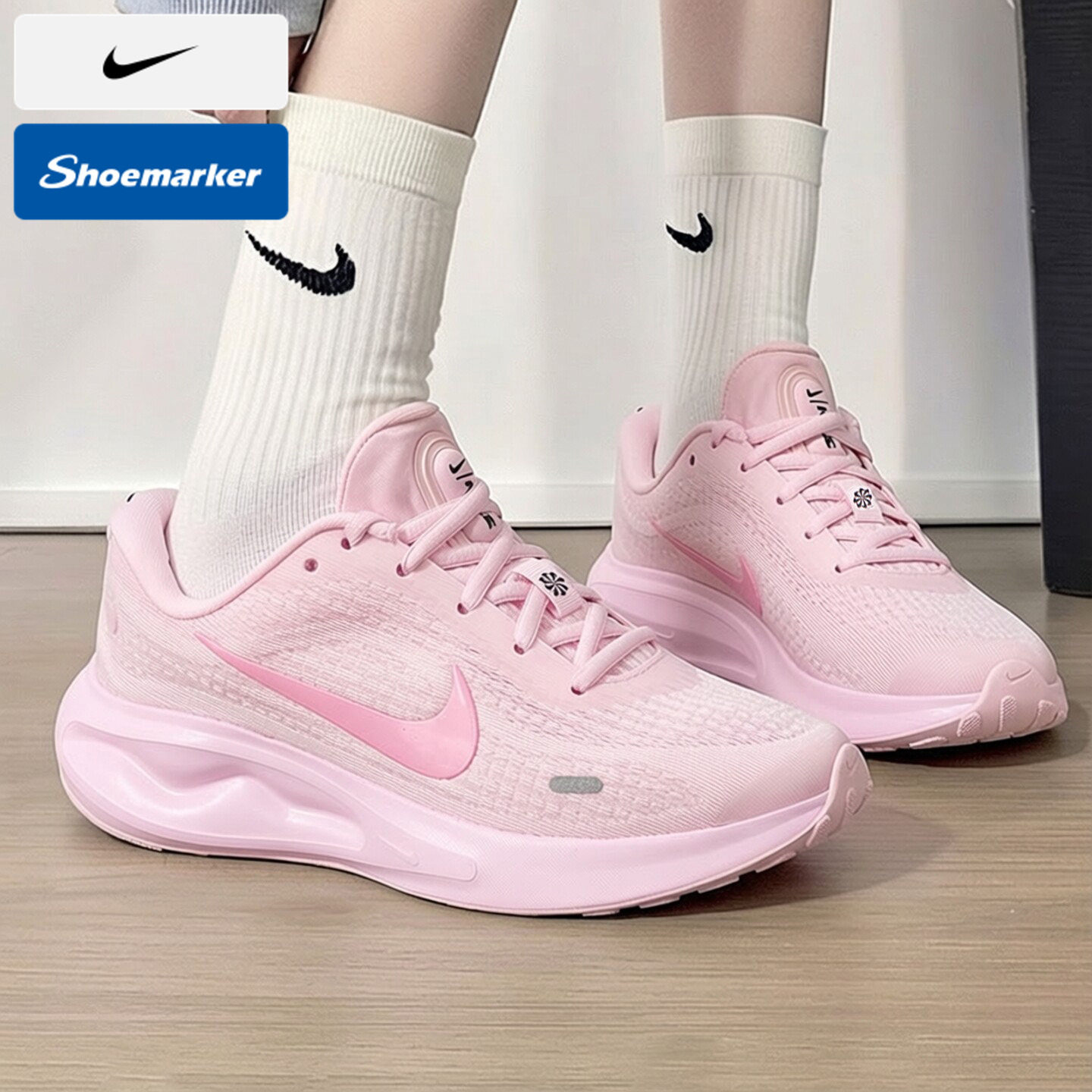 NIKE耐克正品女鞋JOURNEY RUN粉色跑步鞋运动女休闲鞋IR0114-666