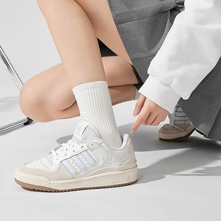 FORUM 女鞋 LOW运动鞋 休闲鞋 阿迪达斯2025秋冬新款 板鞋 三叶草男鞋