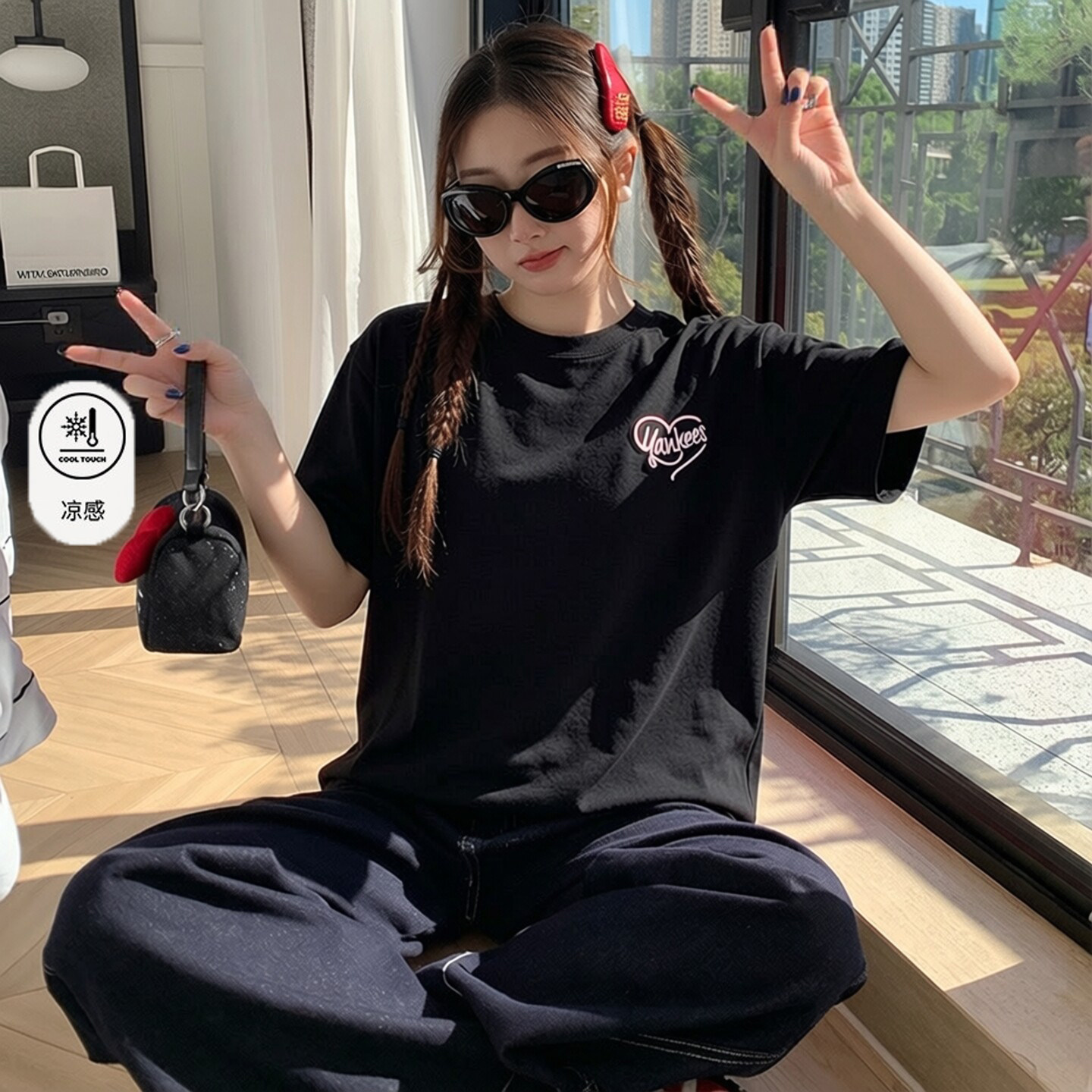 MLB纽约洋基男装女装2026春季新款官方正品情侣休闲短袖半袖上衣