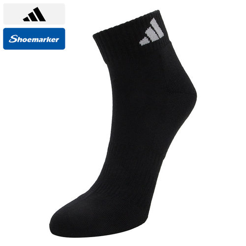 Adidas阿迪达斯短袜男袜女袜三双装黑色休闲袜跑步袜JC9271