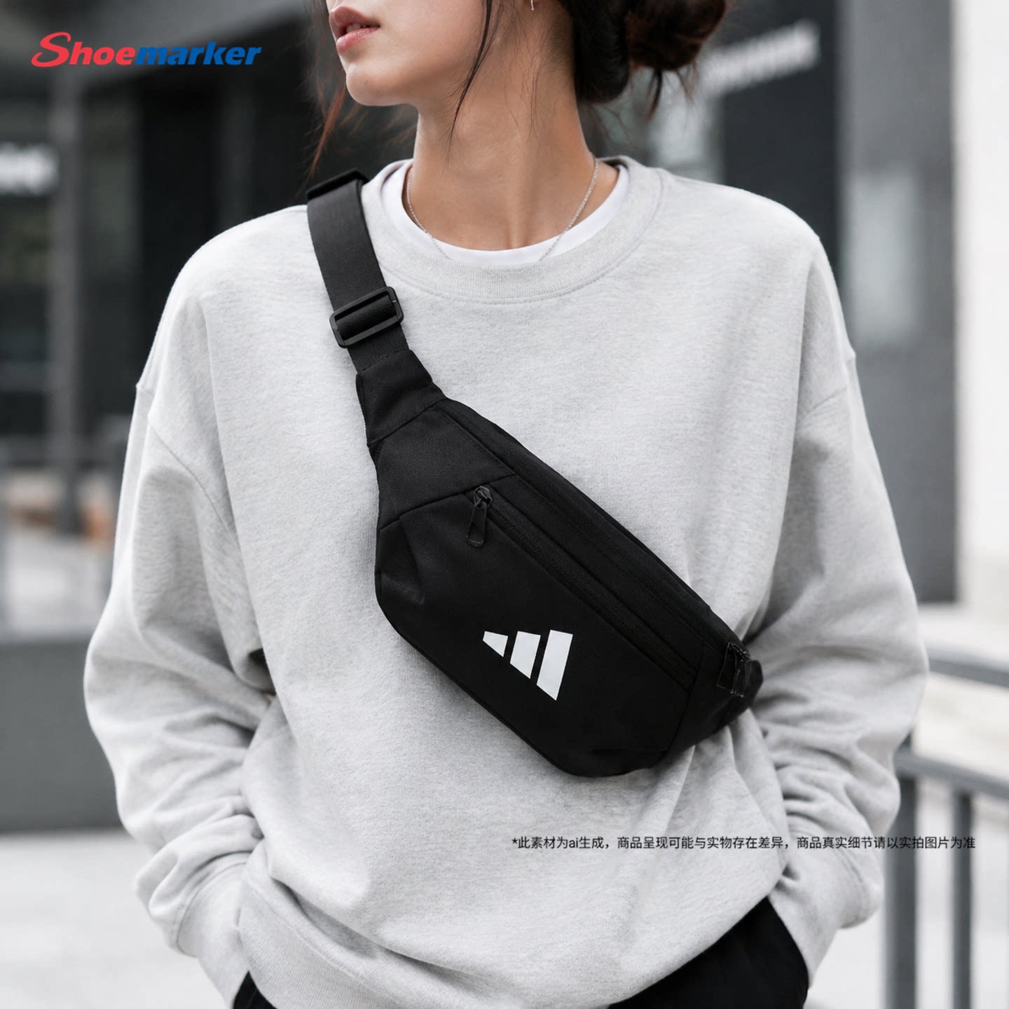 adidas官方正品2026男女新款腰包图片