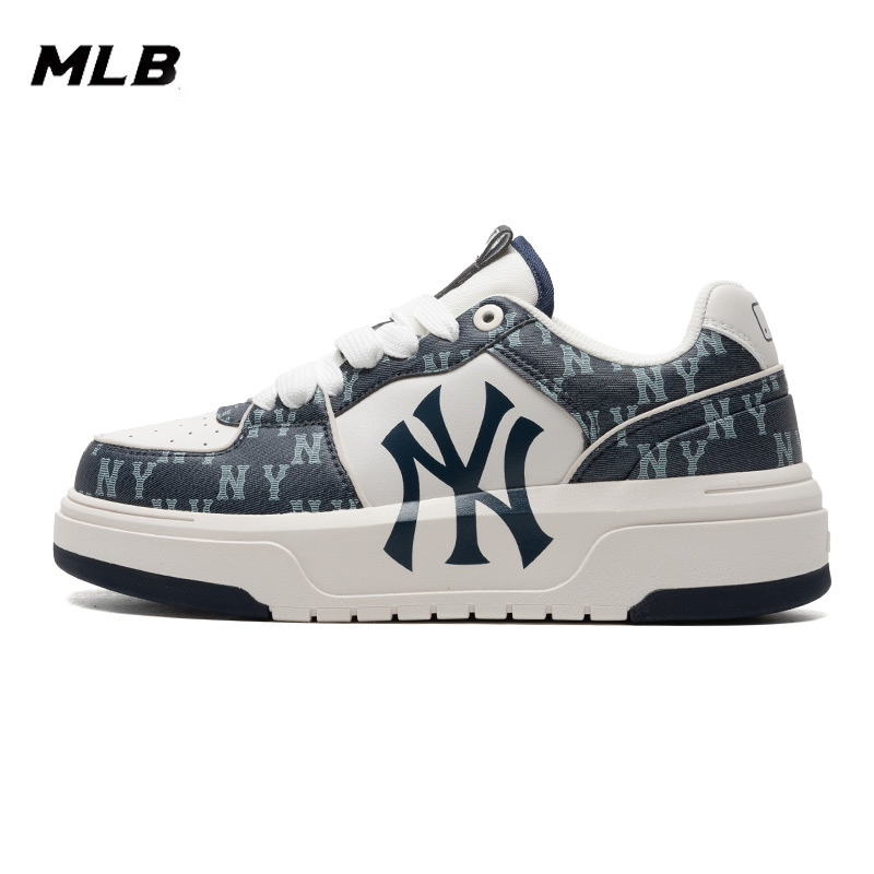 MLB官方厚底板鞋男女鞋2025新款NY老花休闲鞋透气运动鞋3ASXCLD4N