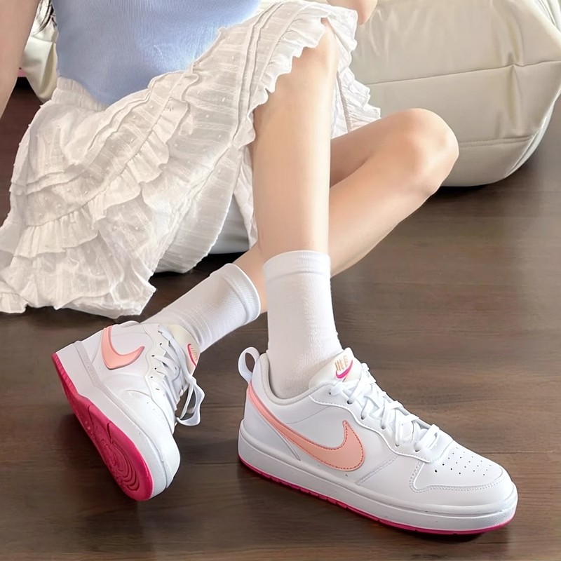 Nike 耐克官方正品女款低帮板鞋粉色运动休闲鞋秋季学生 潮流时尚,运动鞋new,板鞋,淘宝优惠券,粉丝福利购,淘宝优惠卷