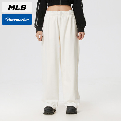 MLB官网针织长裤2026春季新款男女裤子宽松直筒裤运动裤3APTB0261