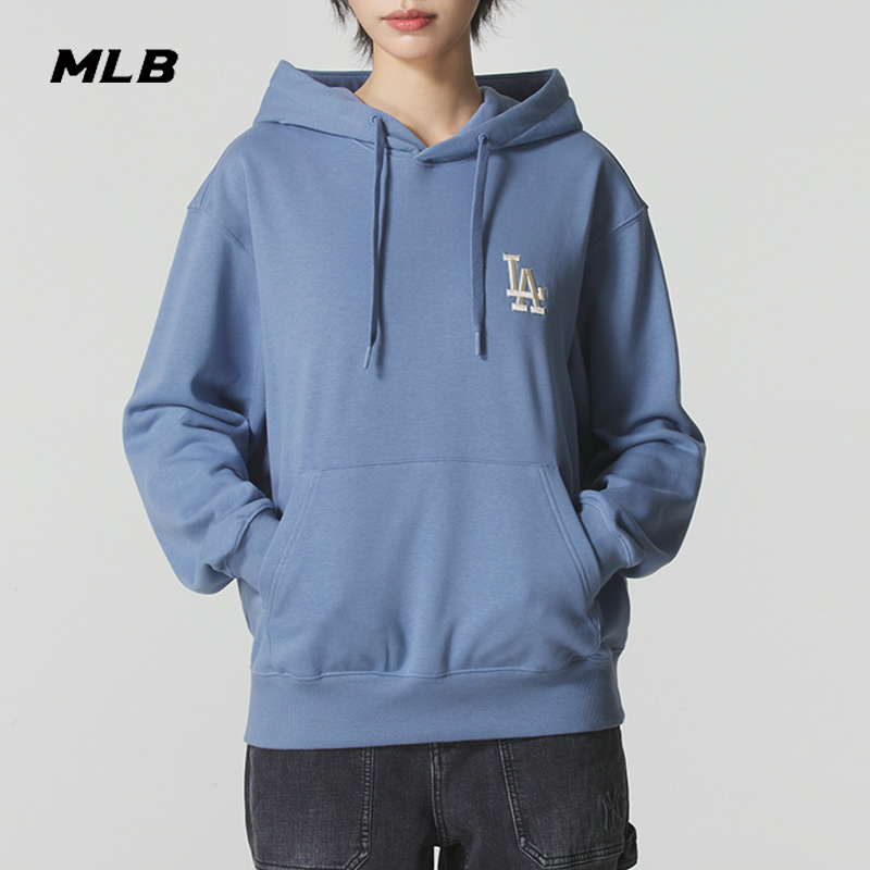 MLB官方套头衫男女装2025冬季新款运动服宽松卫衣长袖潮3AHDM0454