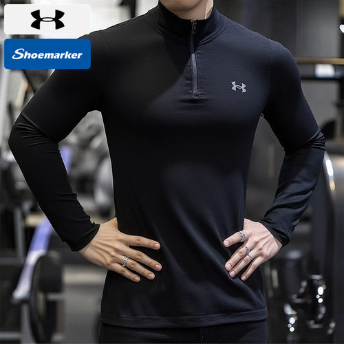 安德玛UA官方半拉链长袖T恤春季新款男士高尔夫运动服跑步套头衫