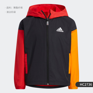 秋季防风夹克Adidas连帽