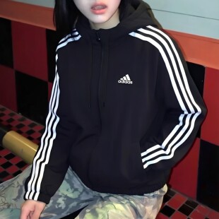 Adidas阿迪达斯官方外套女装三道杠2026新款运动夹克韩版薄款外套